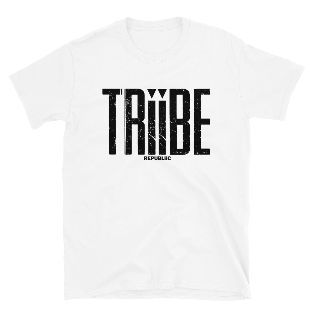 TRiiBE White/Black Short-Sleeve Unisex T-Shirt