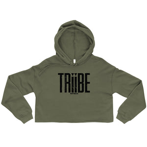 Military Green/Black Crop TRiiBE Hoodie