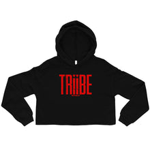 Load image into Gallery viewer, Black/Red Crop TRiiBE Hoodie